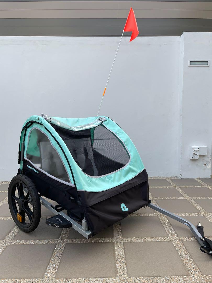 Retrospec Children s Foldable Bike Trailer 2 Passengers Sports