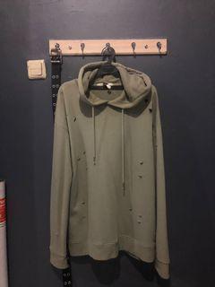 Ripped Cotton Hoodie
