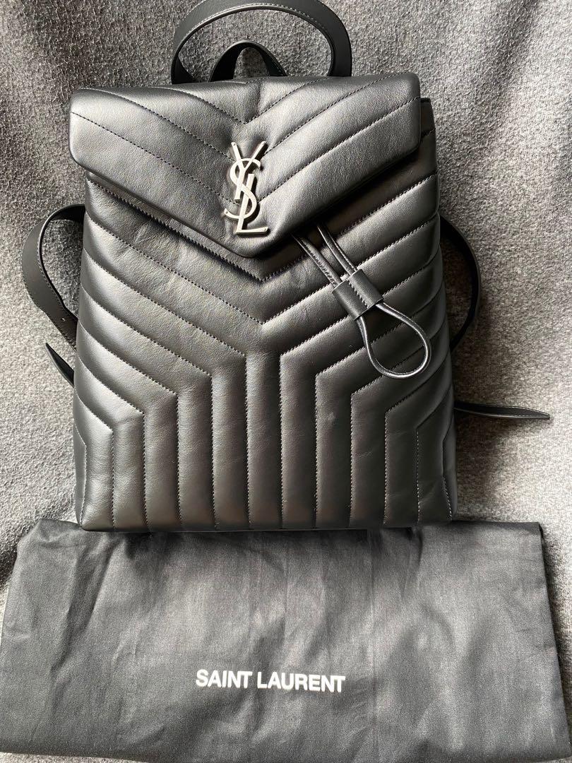 Saint Laurent YSL Lou Lou Backpack black leather