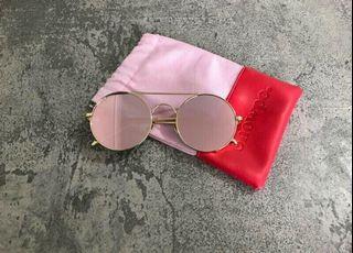 Showpo Pink Reflective Gold Summer Beach Women Sunglasses