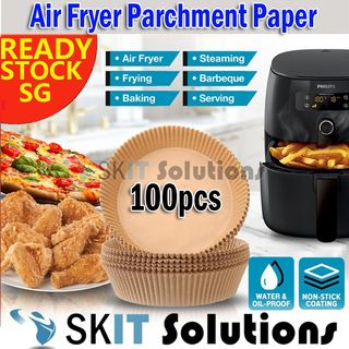 Air Fryer Parchment Paper Non-stick Baking Mat Disposable Air Fryer Paper  Oil Proof Absorber Bamboosteamer Liners For Air Fryer Baking Roasting  Microw