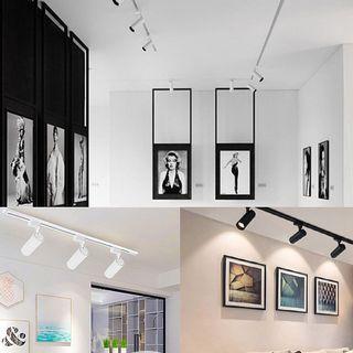 SKU:1573-Simple tracklight free gu10 bulbs! (black/white) no GST!! Free delivery above $300!