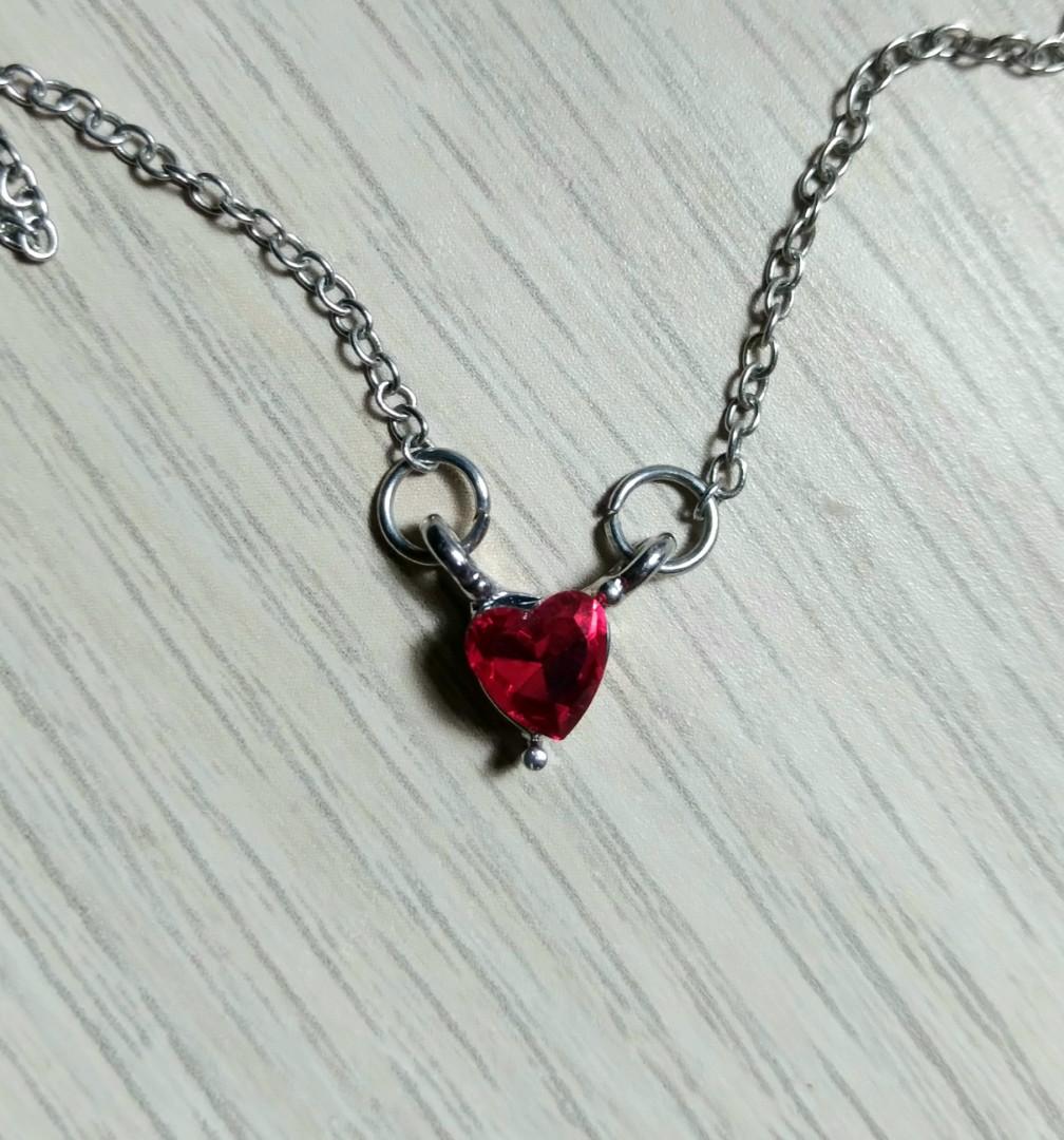 Red love sale heart necklace