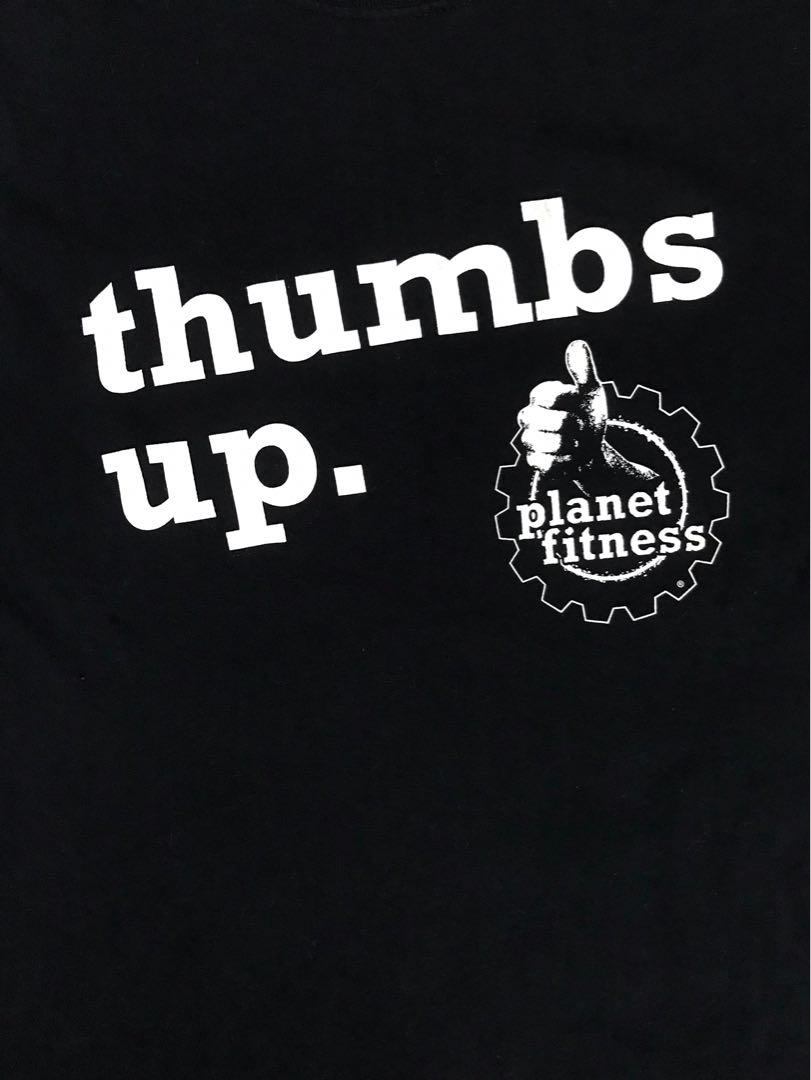THUMBS UP Planet Fitness T-Shirt, Men's Fashion, Tops & Sets, Tshirts &  Polo Shirts on Carousell