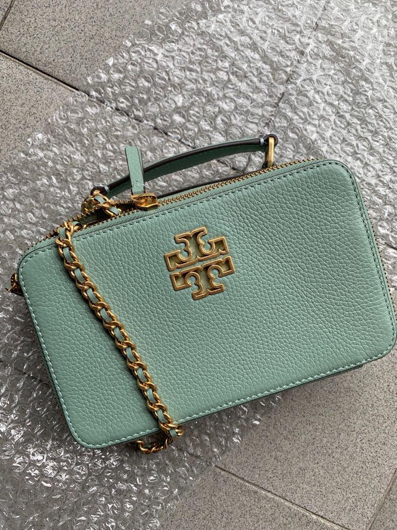 Tory Burch Britten Small Top Handle in Soft Mint Green, Luxury, Bags &  Wallets on Carousell