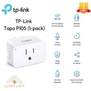 TP-Link Tapo P105 (1-pack) Mini Smart Wi-Fi Plug with Voice Control and Remote Control and Compact Design, WiFi Socket Smart Home Plug Compatible with Alexa, Compatible with Google Home