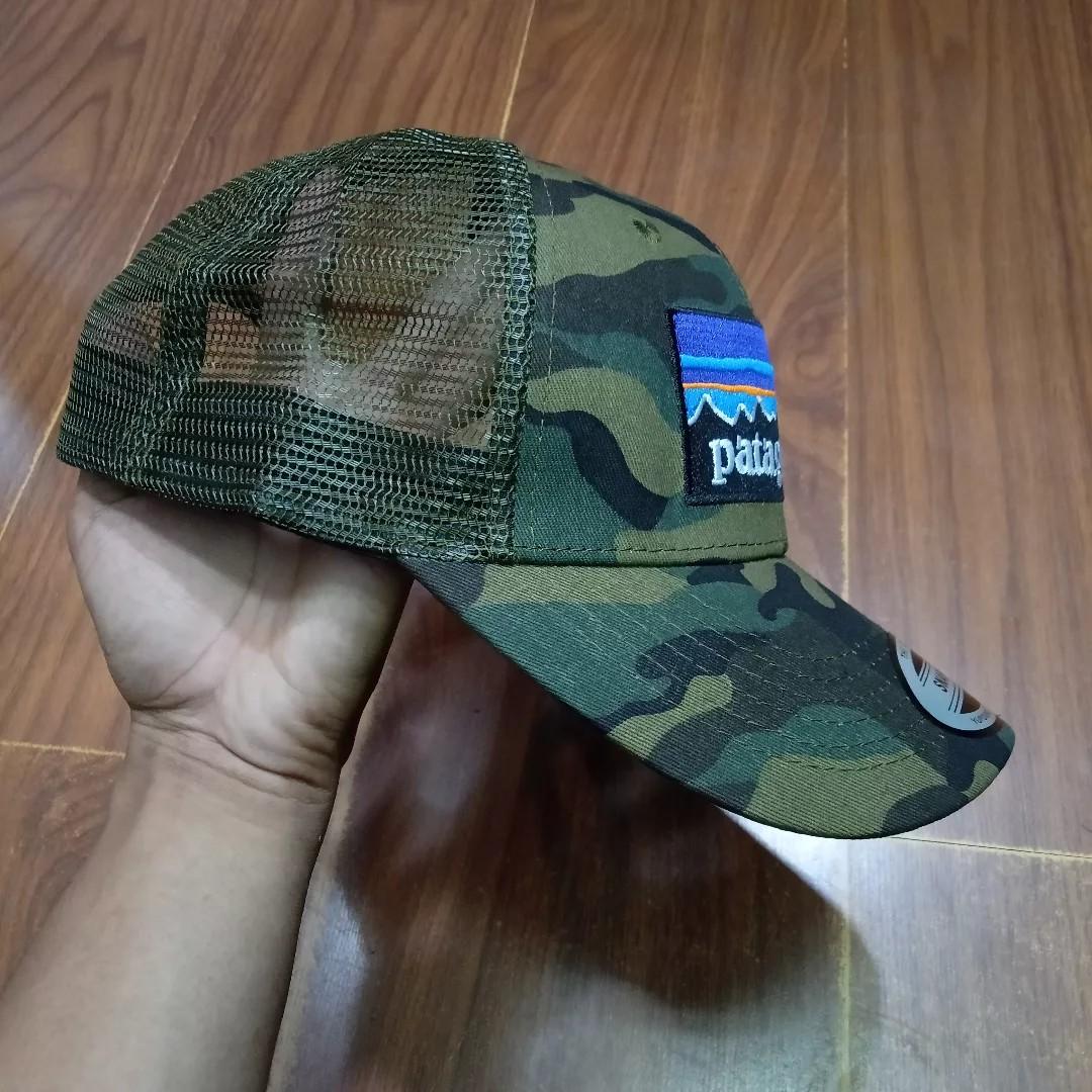 Patagonia camo trucker hat cheap