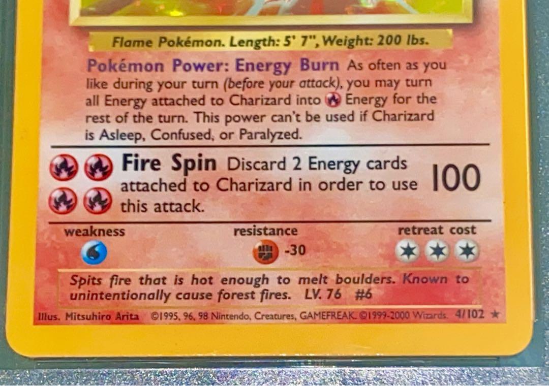 UK 4th Print 1999-2000 PGC 9 Charizard Pokemon Card, Hobbies & Toys, Toys &  Games on Carousell
