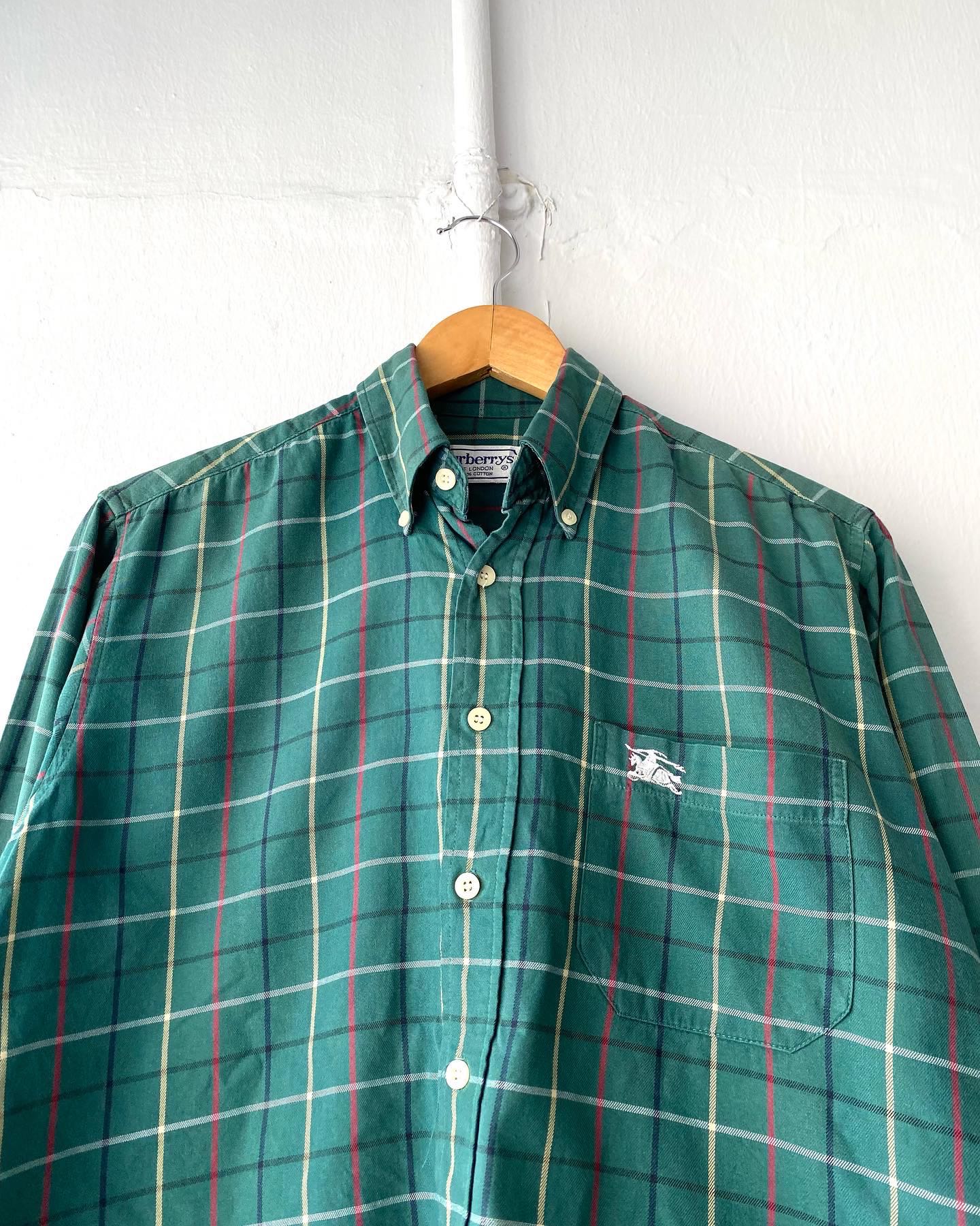 Burberry vintage deals shirt green