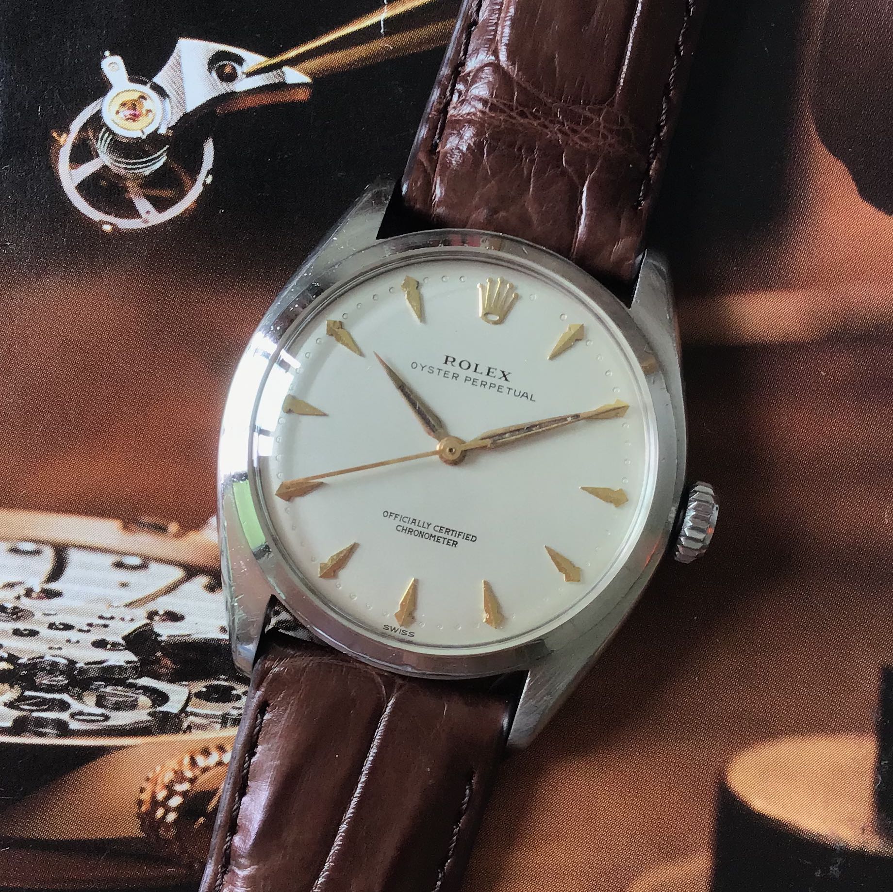 Vintage Rolex Semi Big Bubble Bubbleback Oyster Perpetual Chronometer ...