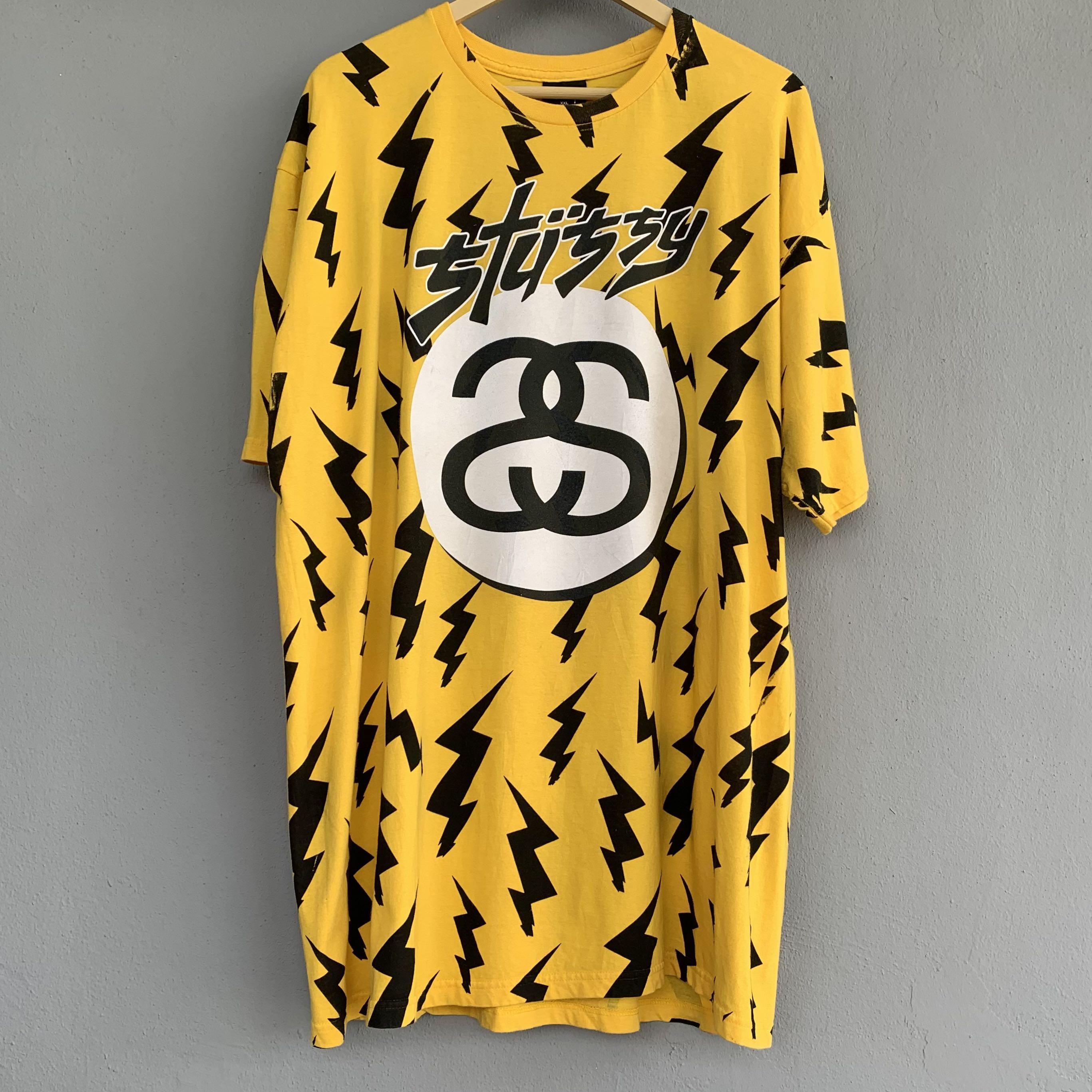 stussy 8 ball tee yellow