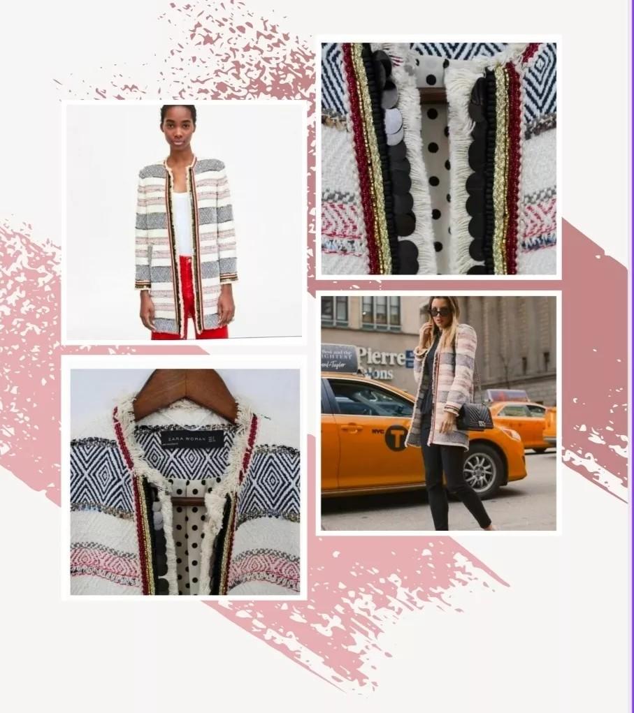 Zara aztec embroidered coat Women s Fashion Coats Jackets and