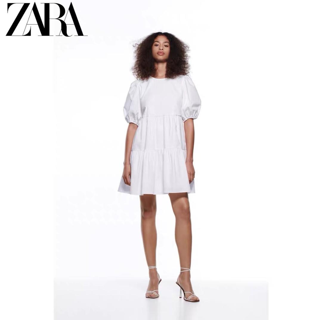 ZARA White Dress, Women's Fashion, Muslimah Fashion, Dresses on Carousell