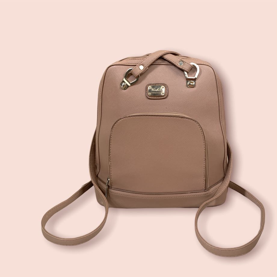 3 ways Kimbel Backpack Shoulder Bag Sling Bag Rose Gold Pink - Preloved ...