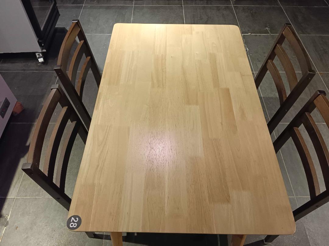 4 Seater Dining Table Set (Clearance), Furniture & Home Living