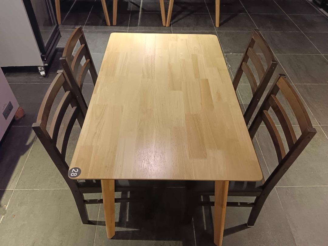 4 Seater Dining Table Set (Clearance), Furniture & Home Living, Furniture, Tables & Sets on