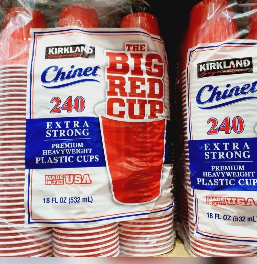  KIRKLAND SIGNATURE Chinet The Big Cup, Red,18 Oz, 240