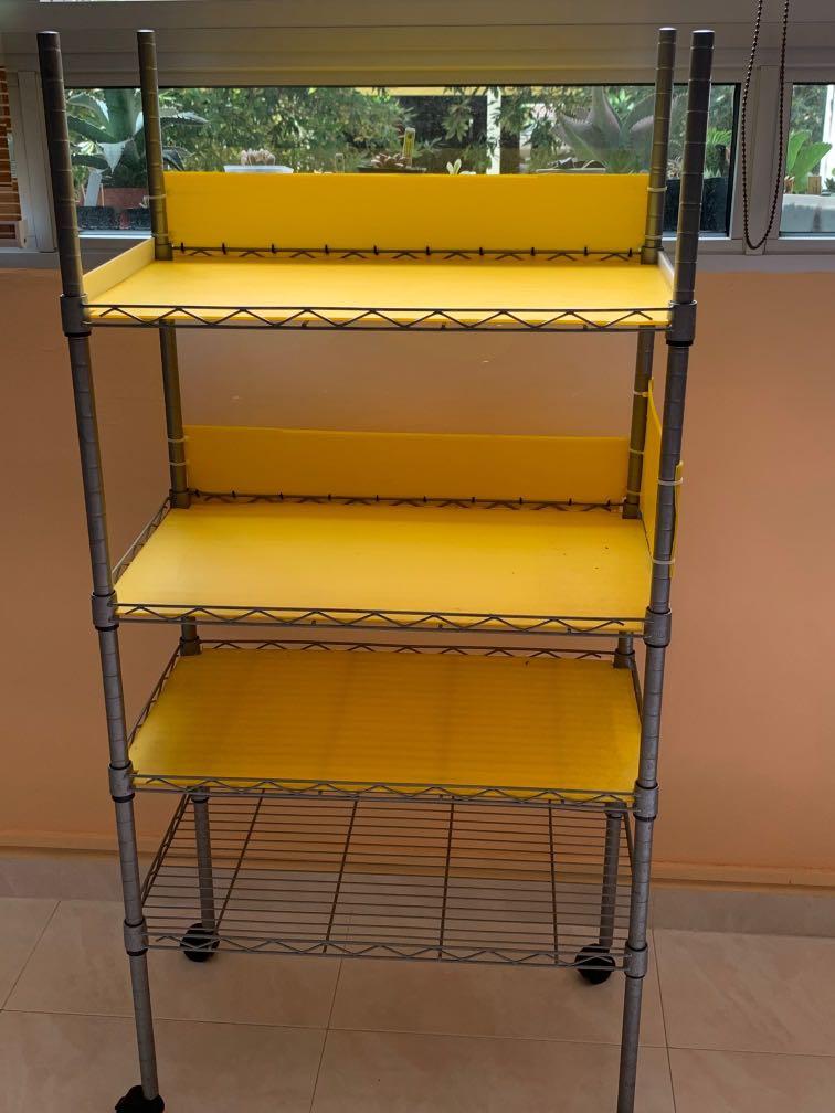 Adjustable metal plant rack, Furniture & Home Living, Gardening