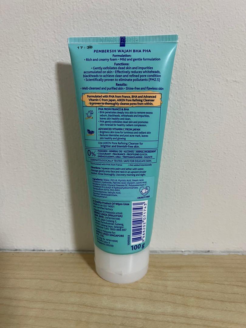 Aiken BHA PHA Pore Refining Facial Cleanser 100g, Beauty & Personal ...