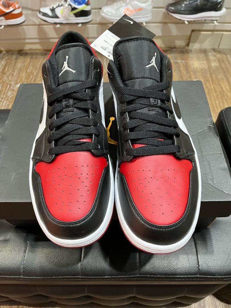 AIR JORDAN 1 LOW BRED TOE, 男裝, 鞋, 波鞋- Carousell