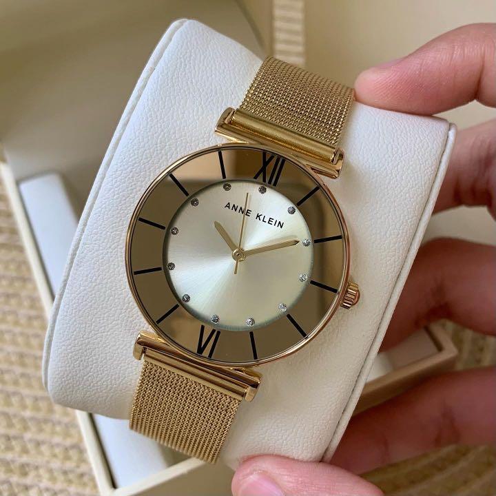 Anne klein 2025 mesh bracelet watch