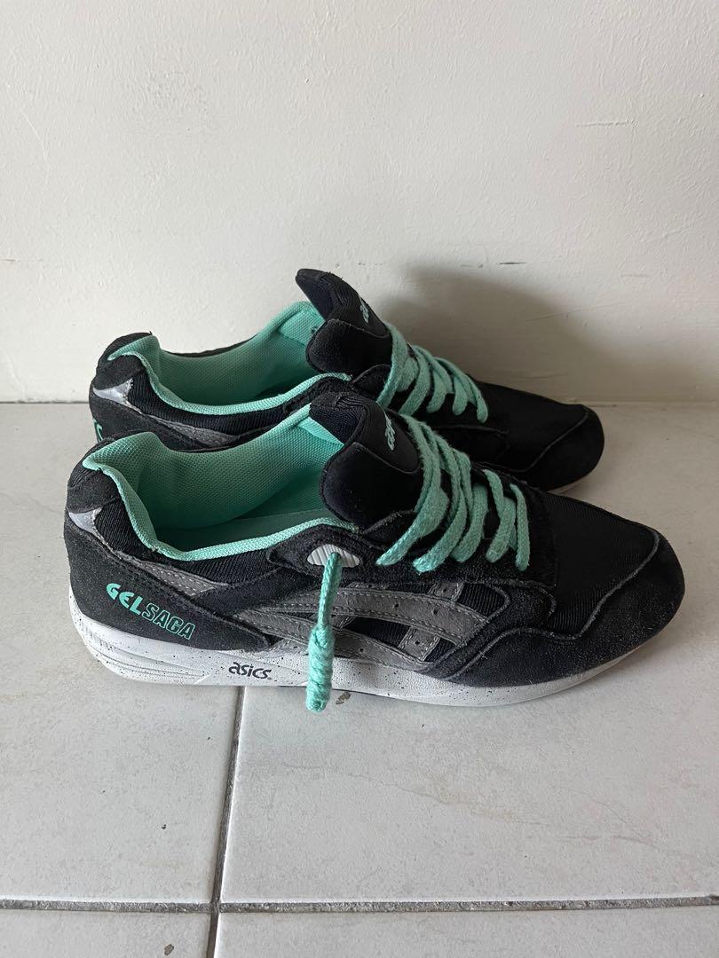 Asics gel saga black on sale mint