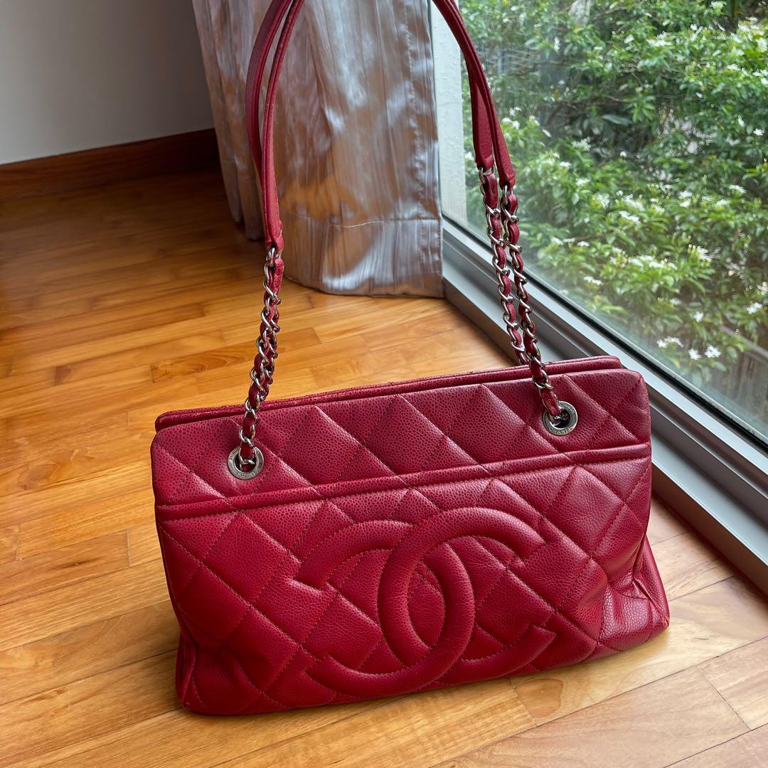Chanel red classic timeless tote bag in caviar SHW - Cheapest classic!,  Luxury, Bags & Wallets on Carousell
