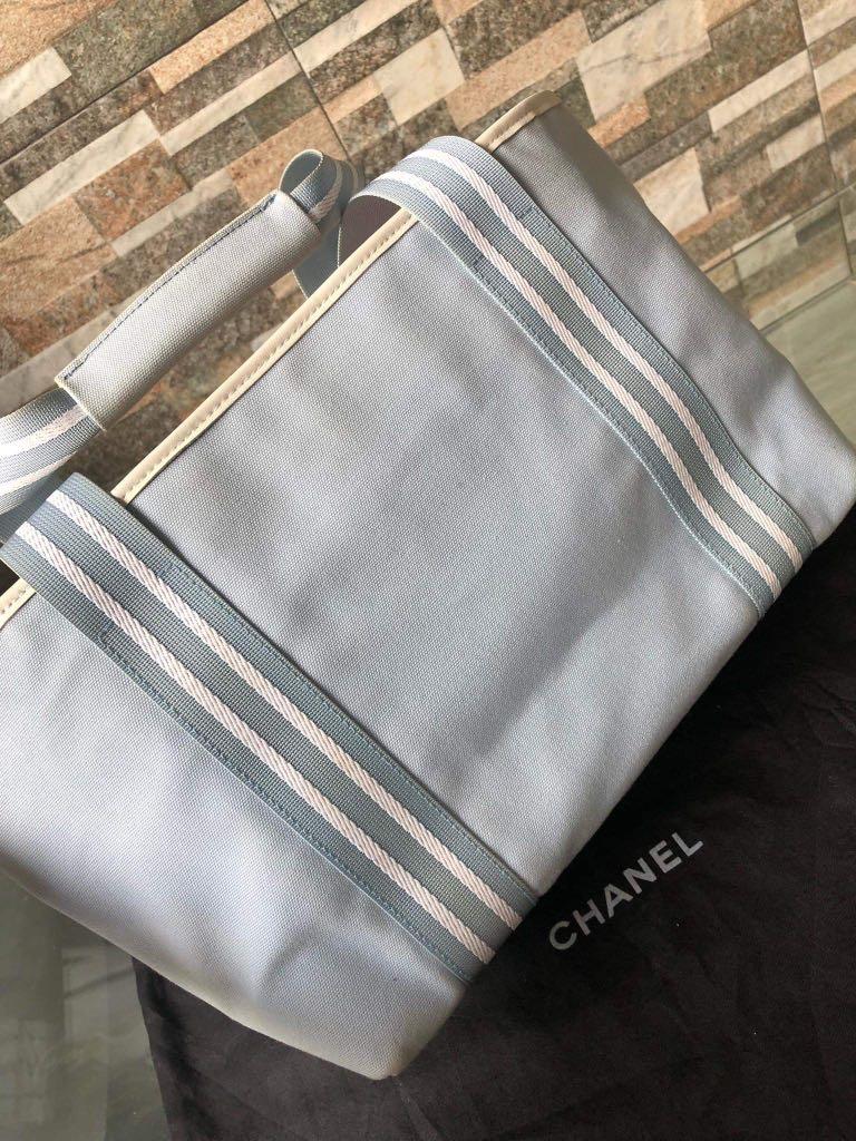 Authentic Chanel tennis sport line canvas tote bag, Luxury, Bags & Wallets  on Carousell