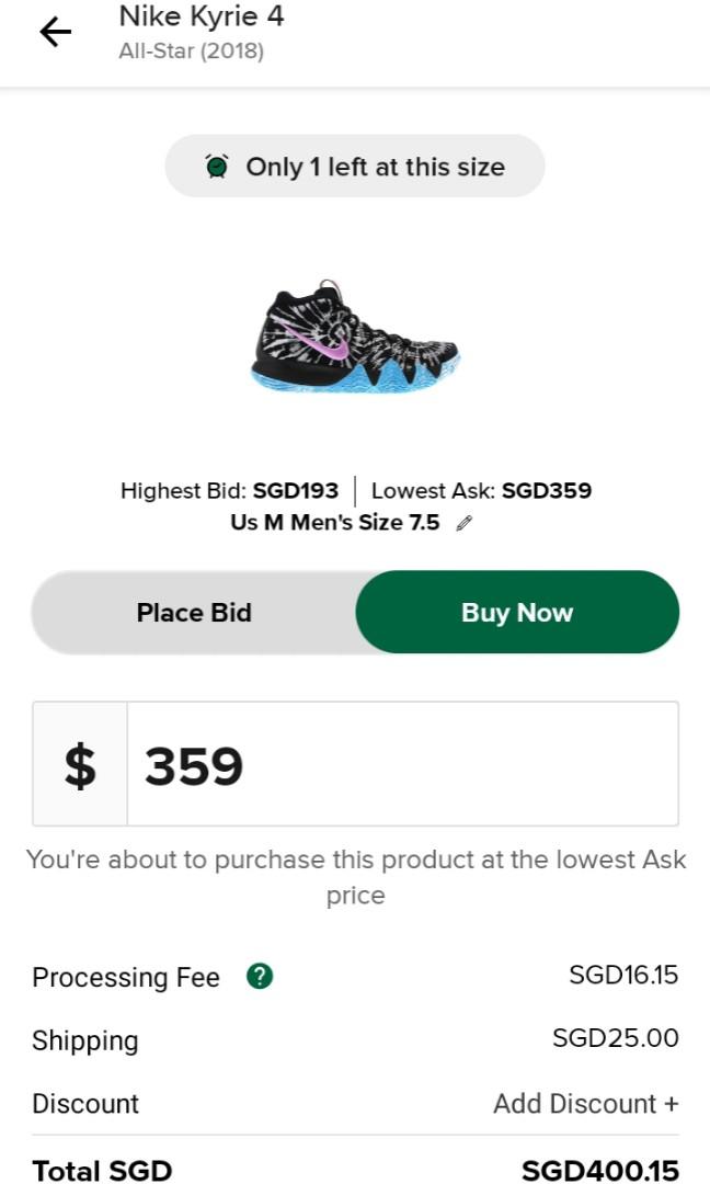 Kyrie 4 sale size chart