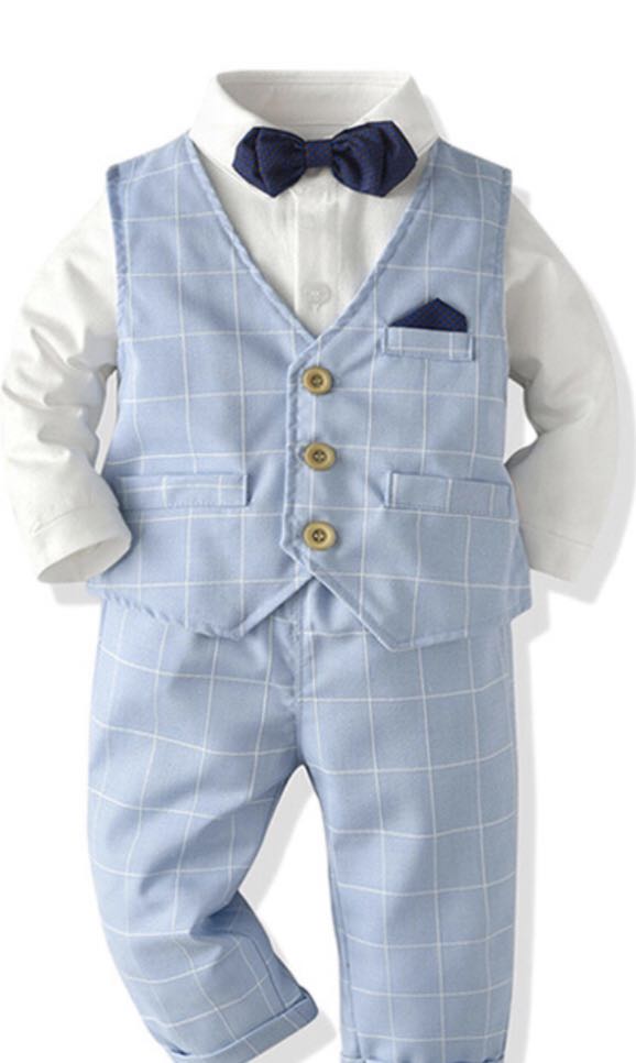 Baby boy blue suit, Babies & Kids, Babies & Kids Fashion on Carousell