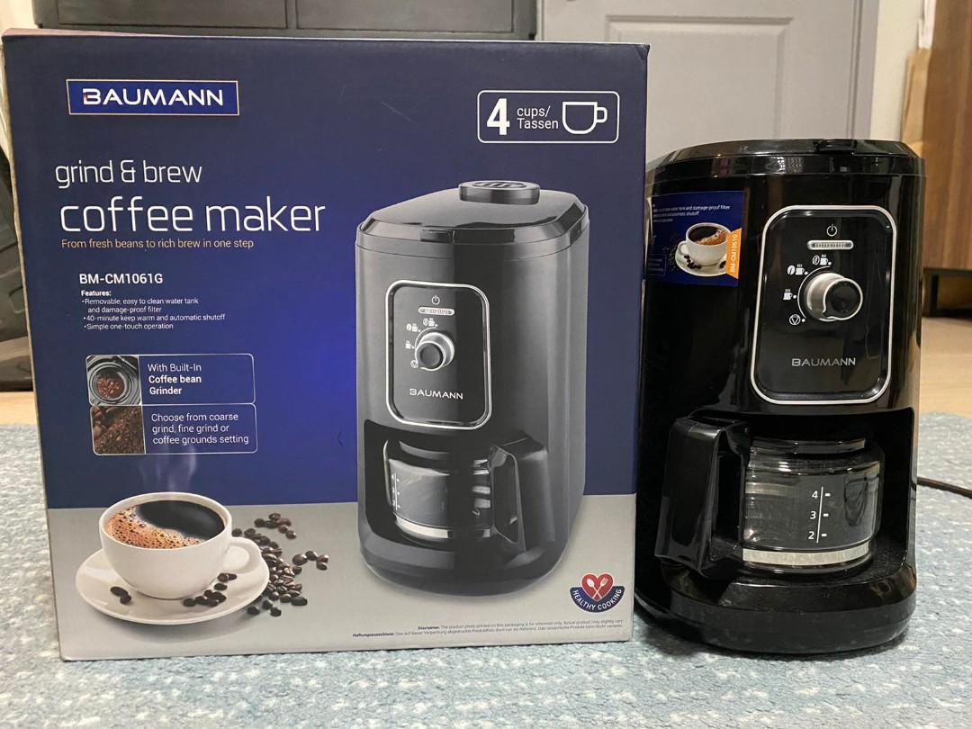 Baumann Grind and Brew Coffee Maker, Furniture & Home Living