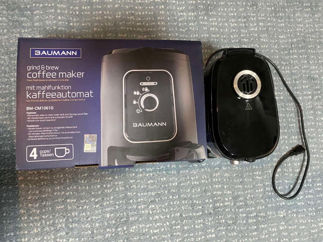 Baumann Grind and Brew Coffee Maker, Furniture & Home Living