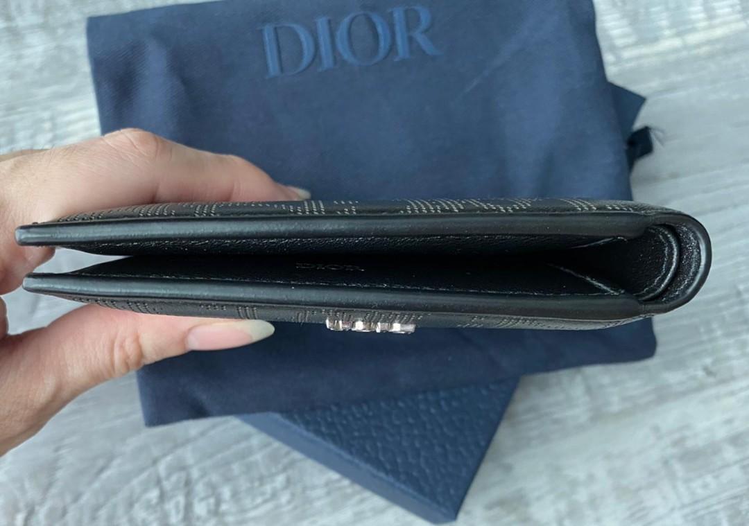 Dior - Zipped Long Wallet Black Dior Oblique Galaxy Leather - Men