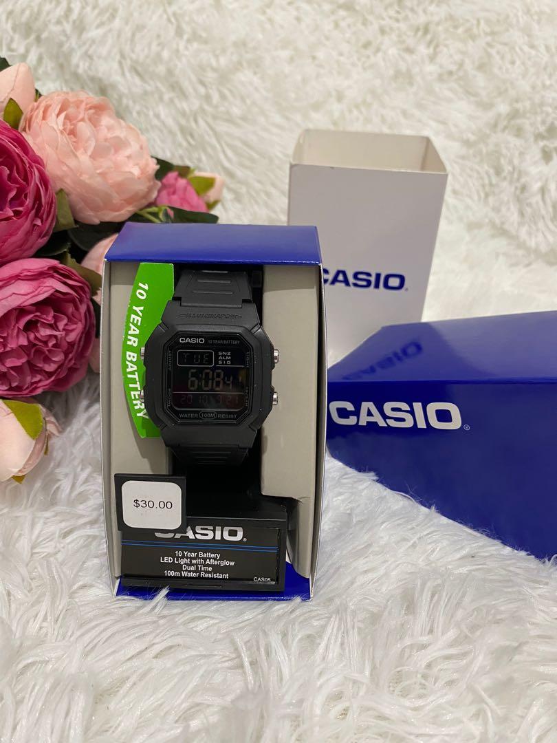 Casio Men's Digital Blackout Black Resin Strap Watch 36.8mm - Black