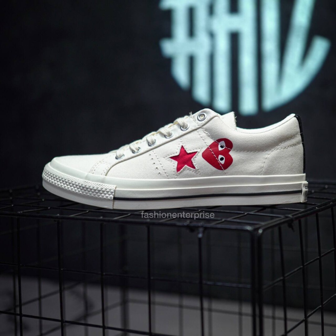 Cdg converse one star best sale