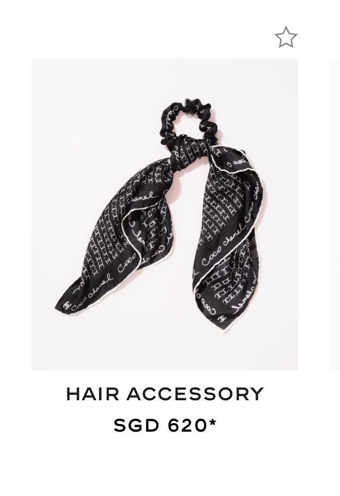 Chanel Hair tie comes with square scarf (below retail)