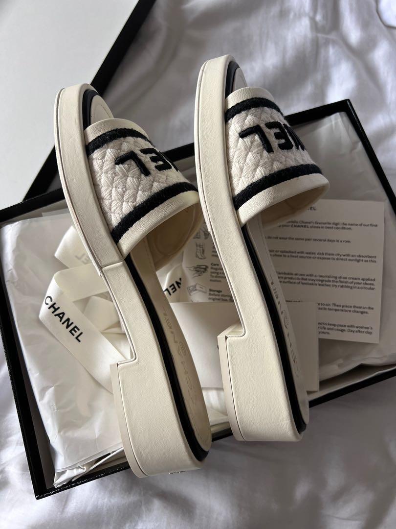 Chanel mules slides hot sale