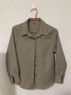 Checkered Top, collar, small, casual