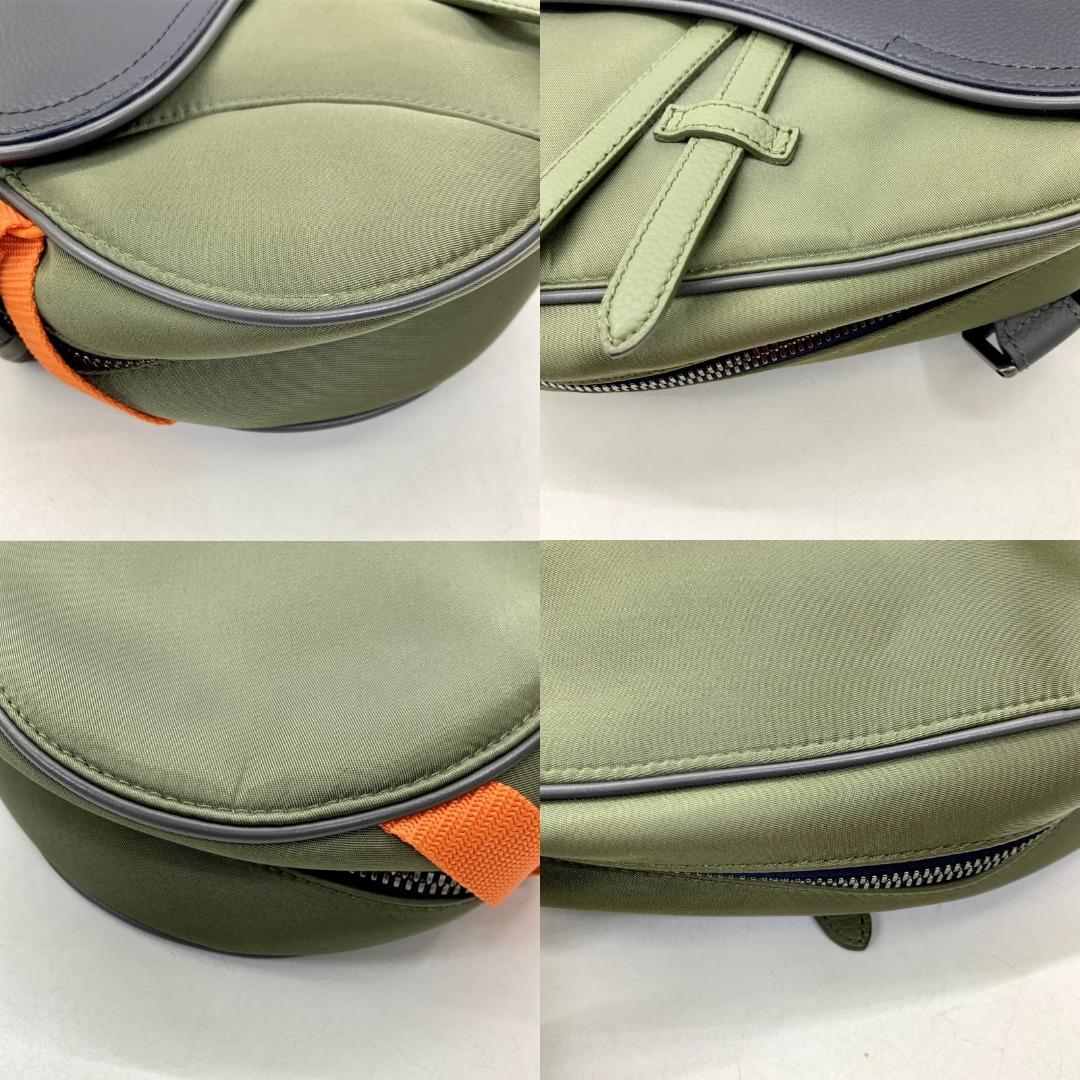 Saddle cloth handbag Dior Green in Cloth - 34384514