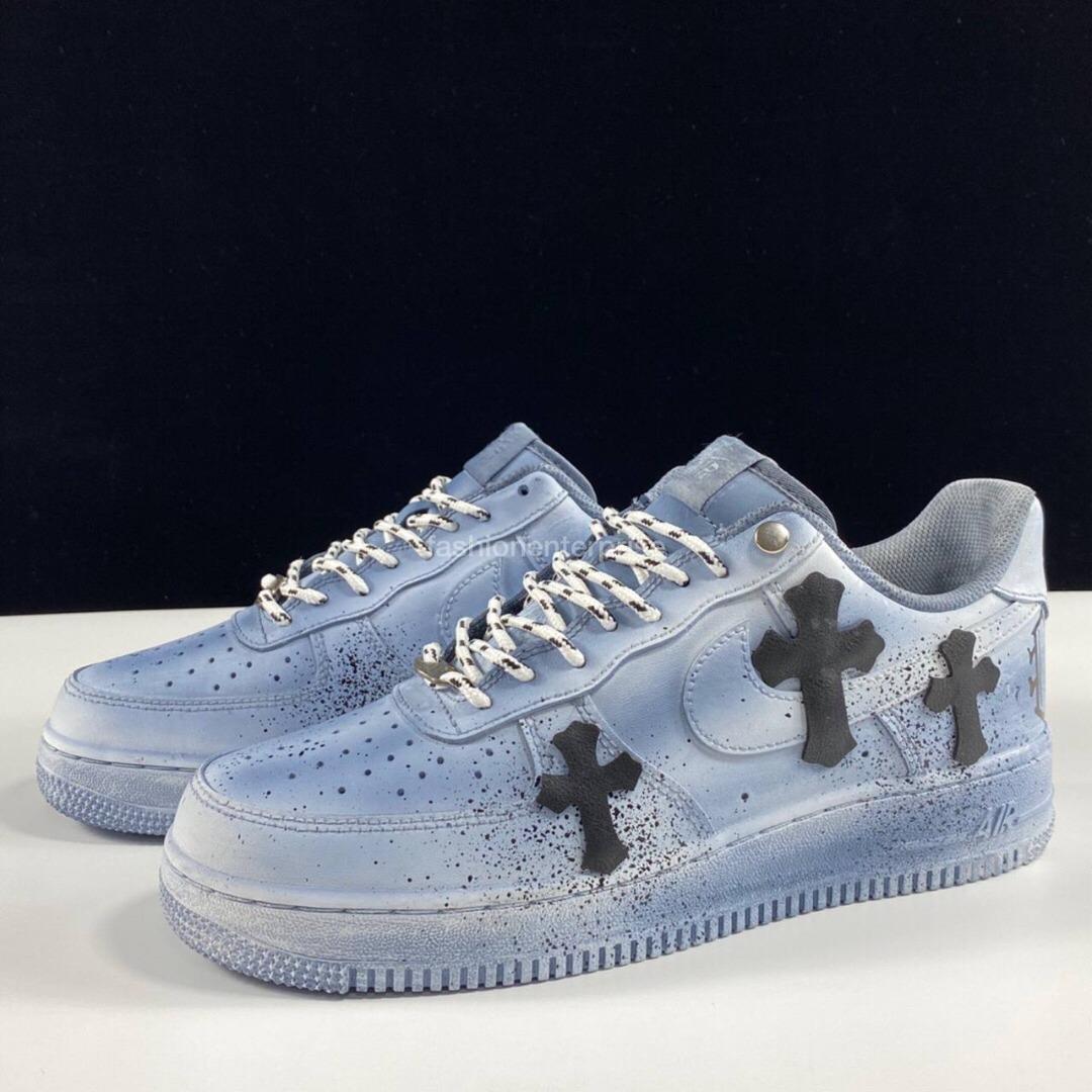 Louis Vuitton x Nike Air Force 1 Chrome Toe | Size 8.5