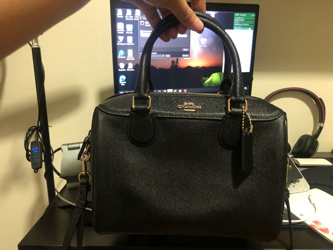 Coach Crossgrain Leather Satchel Crossbody Bag, Luxury, Bags