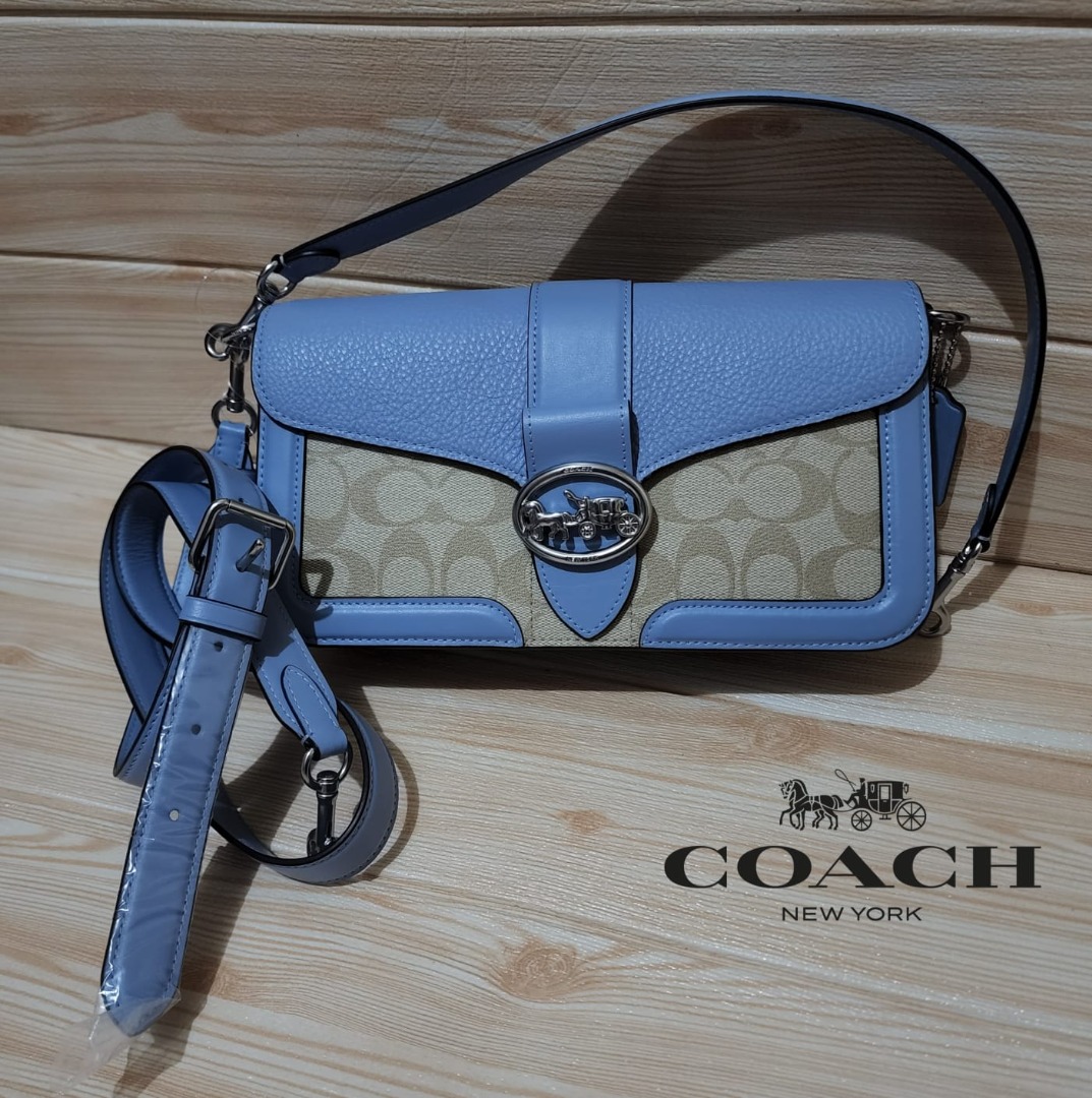 Coach Signature Saddle Bag Sign , Barang Mewah, Tas & Dompet di