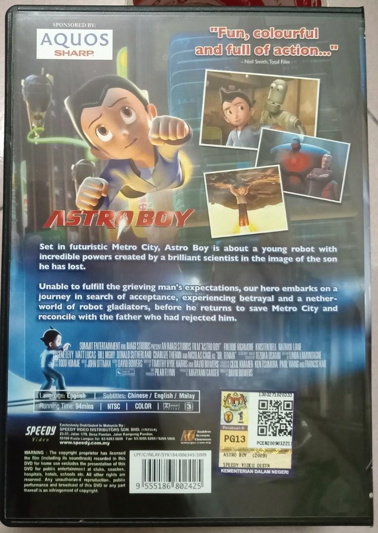 DVD ASTRO BOY 🔥 featuring FREDDIE HUGHMORE , KIRSTEN BELL , CHARLIE THERON