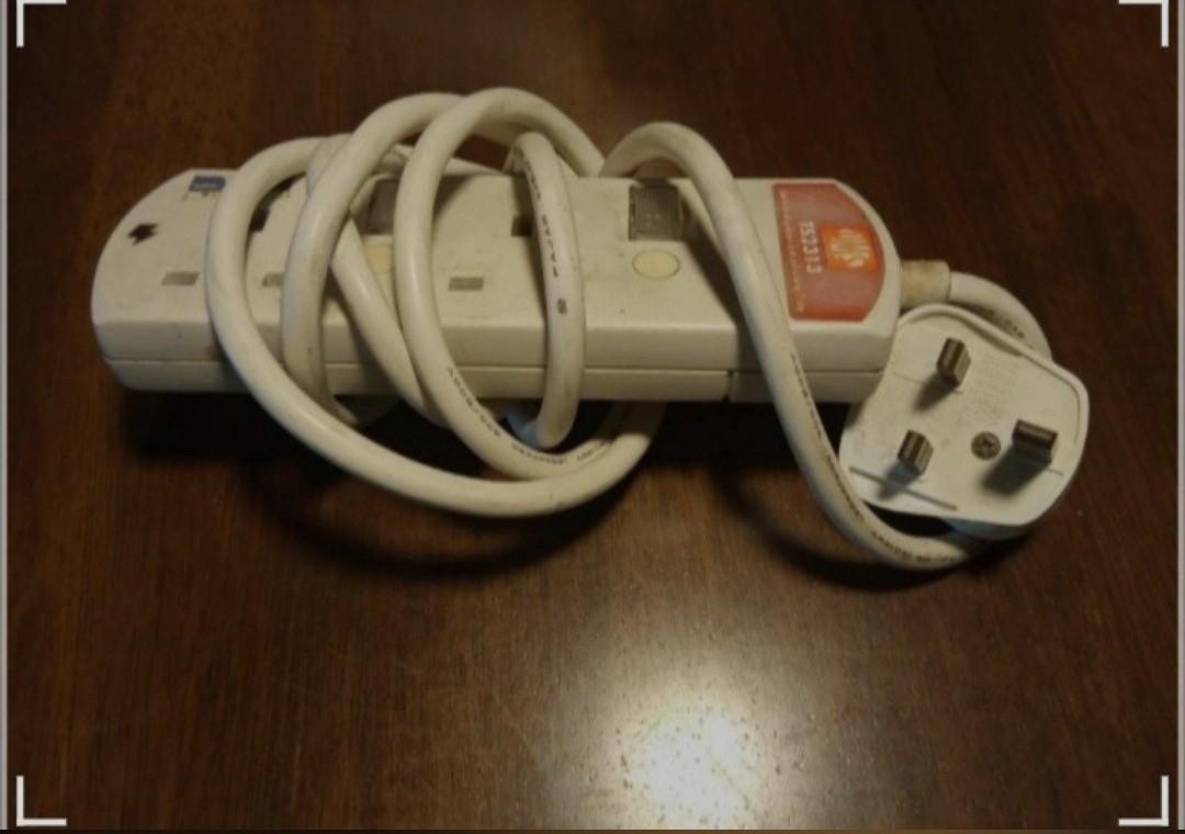 Extension cord, TV & Home Appliances, Electrical, Adaptors & Sockets on
