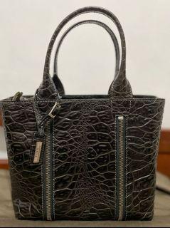 Fino croc small leather handbag