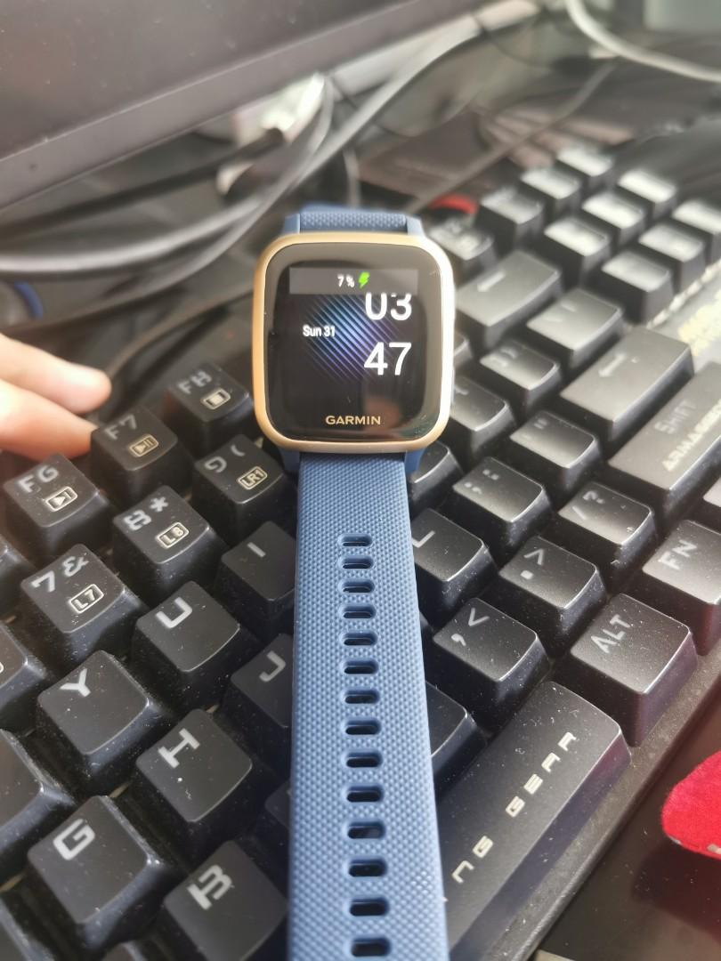 Garmin venu sq music navy blue gold warranty 2024 Mobile Phones Gadgets Wearables Smart Watches on Carousell