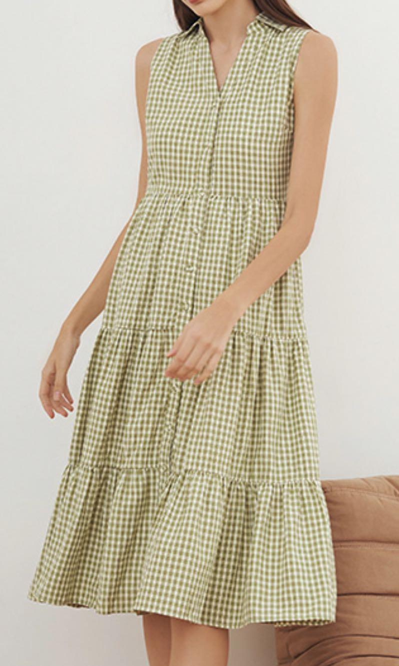 Gingham sales midi dress
