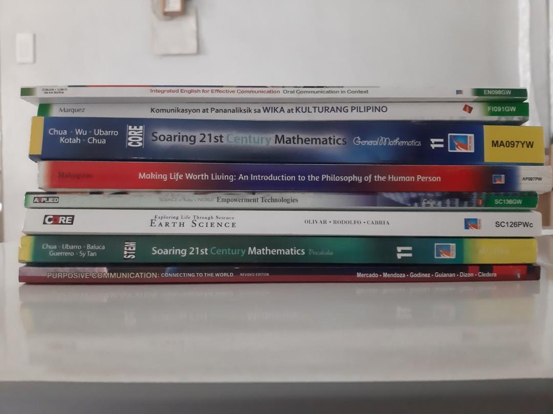 Grade 11 STEM Textbooks (Category: Textbooks) located in Caloocan City. Submitted by moonempath29 (Listing ID 1175661393, Image 2). Description: STEM Textbooks All are good as new (save for some books that have highlighted texts, but other than that no scribbles and/or writings) Prices for the books are as follows (see pics for book titles and OR as proof of original price when purchased): 1 - Php 300 2 - Php 400 3 - Php 690 4 - Php 280 5 - Php 3