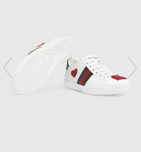 Gucci ace heart online trainers