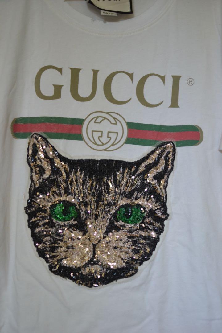 Gucci t store shirt cat logo